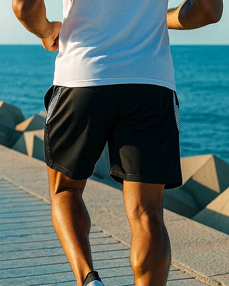 Муж. Шорты для бега спортивные штаны Эластичный пояс Шорты Повседневные Для занятий спортом Лето Быстровысыхающий Легкость Эластичный Дышащий Теннис Гольф Бег Стандартный Спортивная одежда 2026 - $19.49 –P2