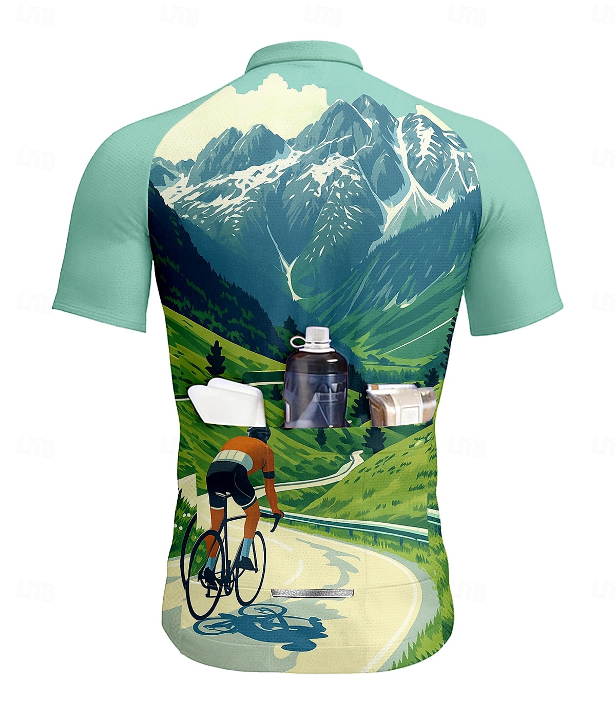 Homme Maillot de cyclisme Manche Courte Cyclisme Maillot Top avec 3 poches arrière Résistant aux UV Séchage Rapide Fermeture Éclair Frontale Bandes réfléchissantes Vert Des sports Vêtement Tenue de 2025 ? $28.99 –P2