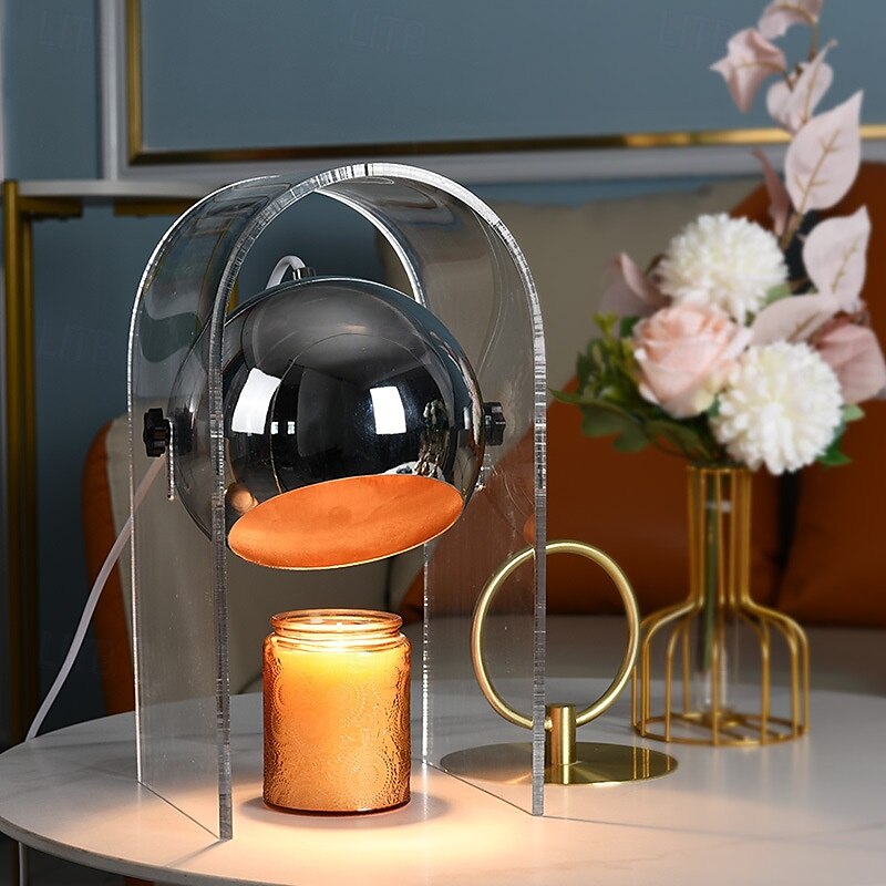 Scalda candele a cera regolabile in altezza, lampada da tavolo con supporto in acrilico, scalda-aromaterapia per camera da letto, scalda-fragranze da comodino (interruttore dimmer temporizzato) del 2025 a $123.99 –P7