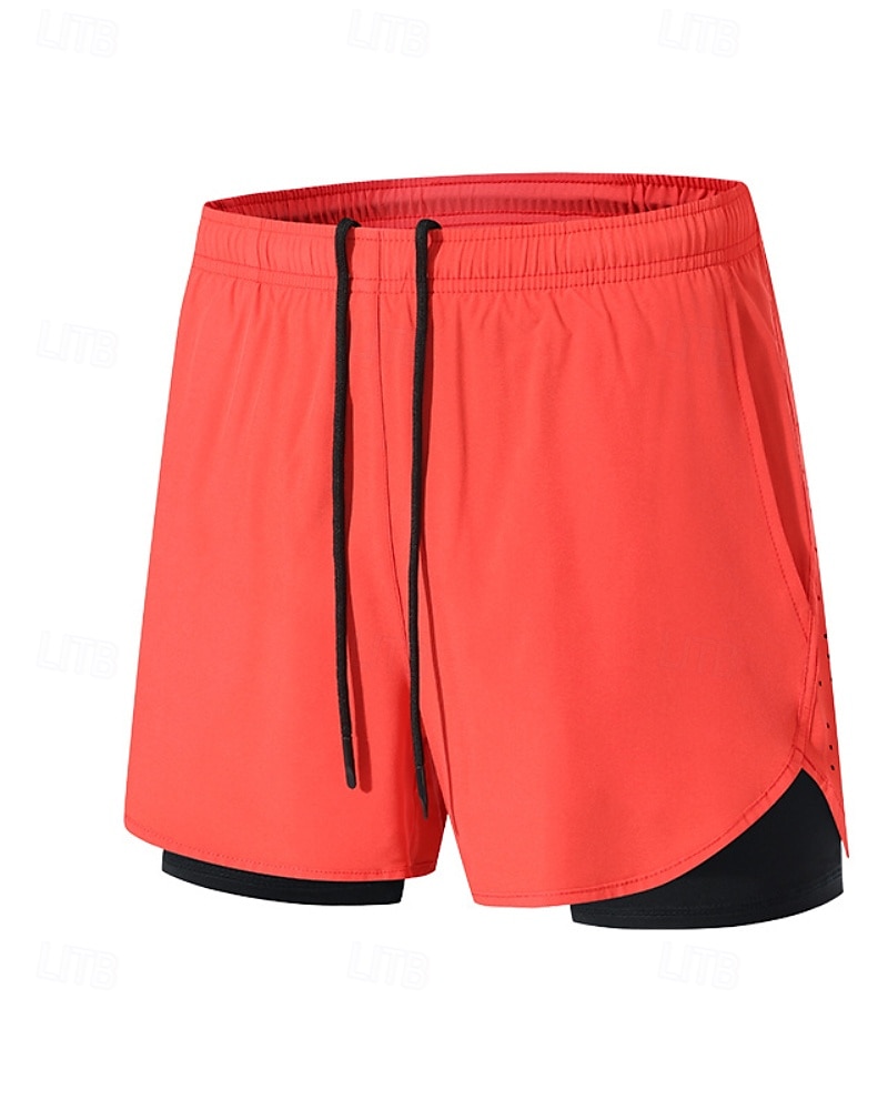 Homme short avec collants Patchwork Shorts Extérieur Sport & Loisir Occasionnel Respirant Séchage Rapide Léger Tennis Le golf Course Coupe régulière Tenue de sport Tenues de Sport Bloc de Couleur de 2025 ? $15.19 –P19