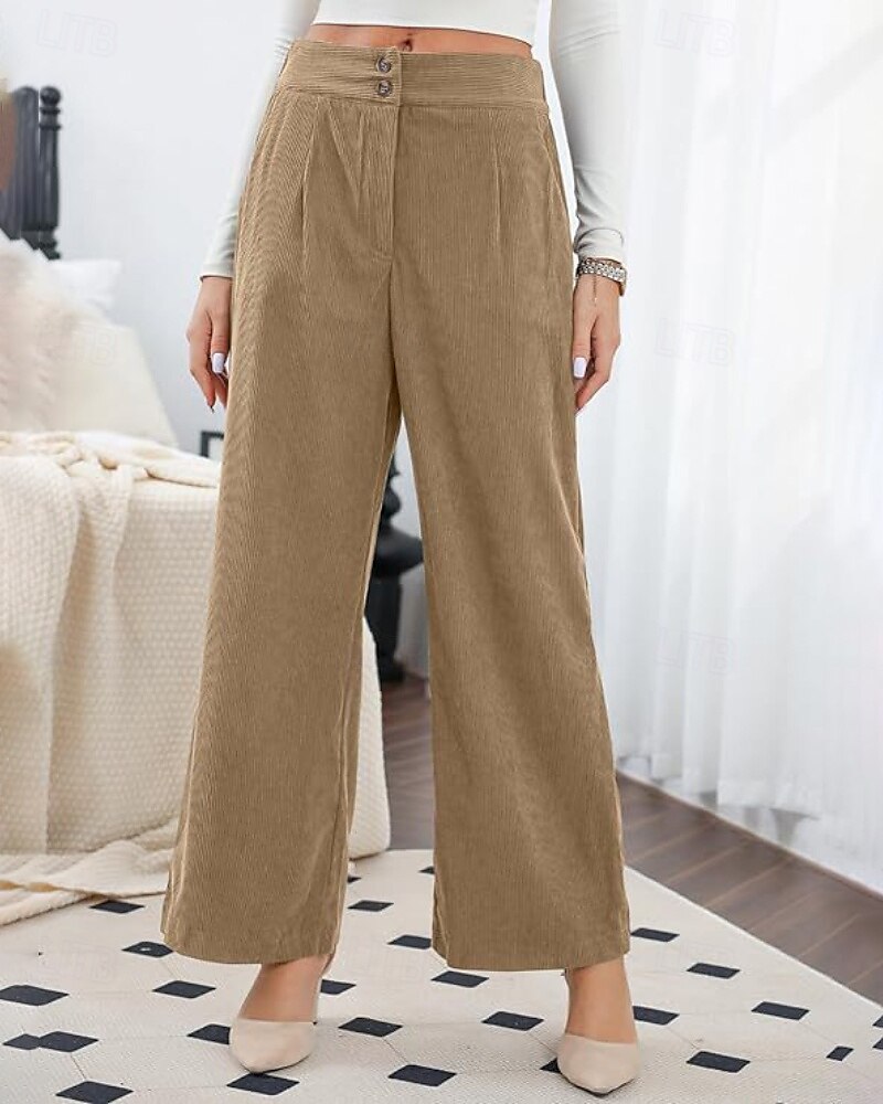 Dame Bukser Gatemote Fritid Full lengde Naturlig عادي Lomme comfy Utendørs Bekvem utendørs Dagligdagstøy Ut på byen Aprikos Hyasint Grå Svart Høst Normal 2025 - $19.99 –P7