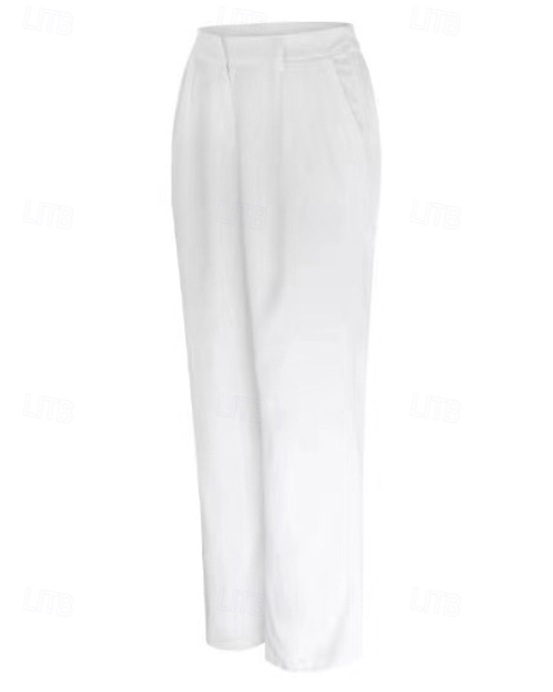 Per donna Gamba larga Pantaloni Eleganti Streetwear Casual Lunghezza intera Naturale Semplice Tasca Elastico in vita Comodo All'aperto Confortevole Vacanza Uscire blu navy Aalbicocca Grigio Nero del 2025 a $20.99 –P5