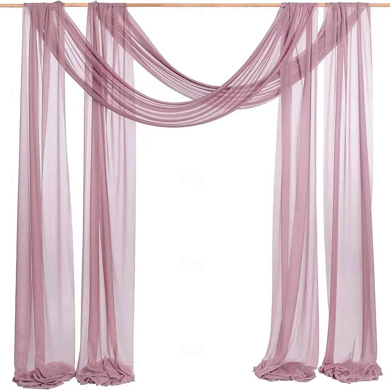 20FT Mesh Tulle Fabric, Silky Wrinkle-Resistant Chiffon Sheer Drapery for Wedding Decor, Bridal Canopy, Event Backdrop, Festival, and Arch Drapes 2025 - $17.49 –P19