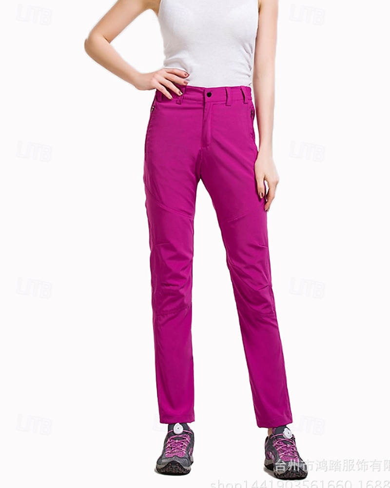 Per donna Pantaloni Cargo Pantaloni Eleganti Casual Lunghezza intera Naturale Semplice Tasca Elastico in vita Tasca con cerniera Comodo All'aperto Confortevole All'aperto Ferie azzurro cielo Fuschia del 2025 a $24.99 –P7