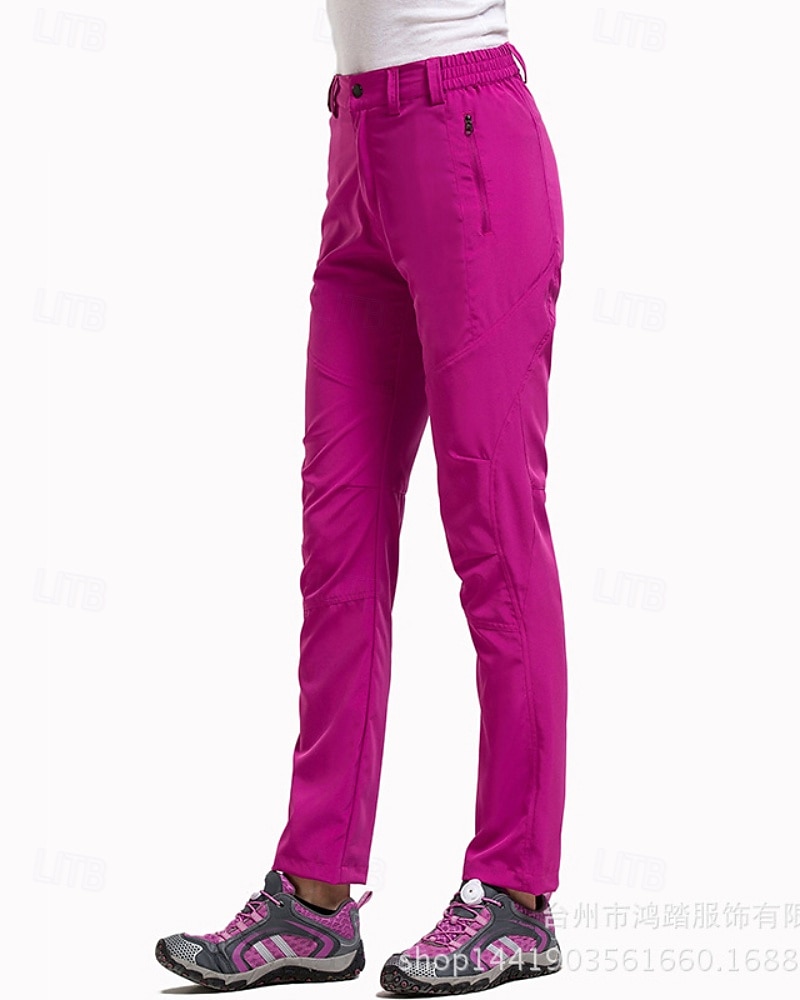 Per donna Pantaloni Cargo Pantaloni Eleganti Casual Lunghezza intera Naturale Semplice Tasca Elastico in vita Tasca con cerniera Comodo All'aperto Confortevole All'aperto Ferie azzurro cielo Fuschia del 2025 a $24.99 –P8
