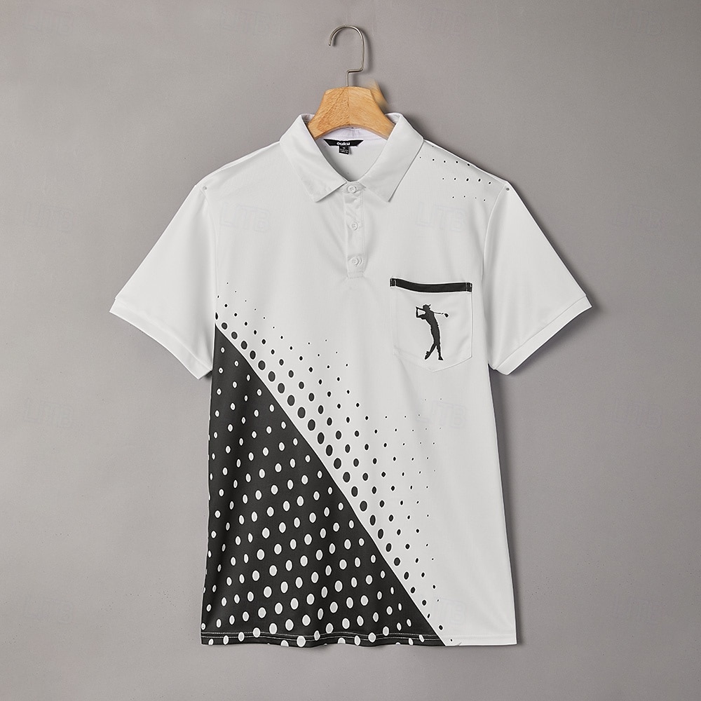 Men's Geometric Golf Sports Polo Shirts Short Sleeve Polo Shirts Collared Shirts Business Casual Outdoor Athleisure Daily Wear 3D Print Summer Blue Purple Green 2025 - $20.99 –P10