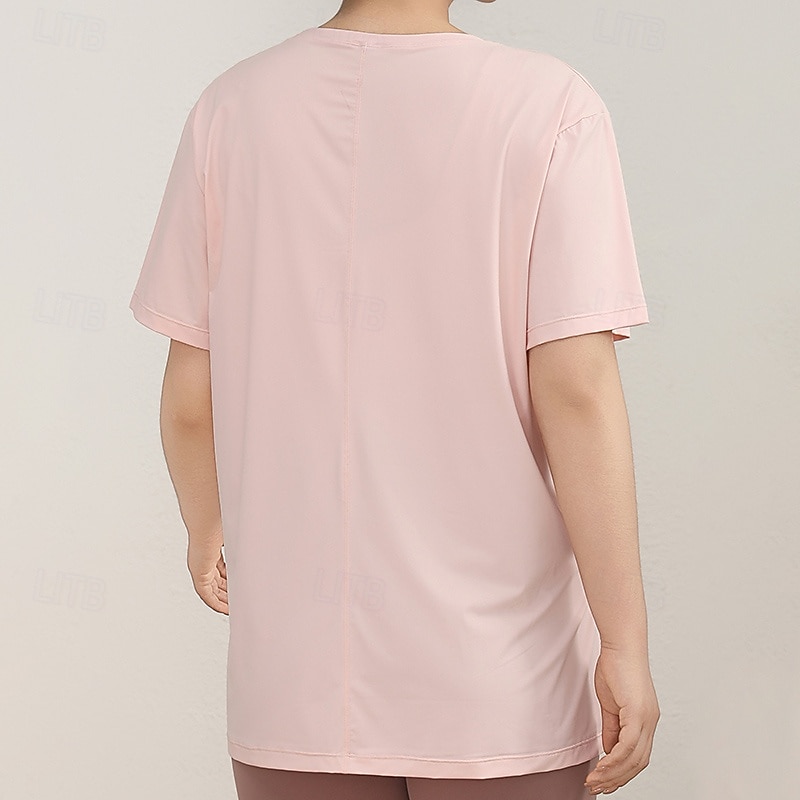 Mujer Camisetas deportivas parte superior de pilates Top deportivo Agradable para la piel Secado rápido Suavidad Corte Ancho Manga Corta Deportes Color sólido Camiseta por Gimnasio Pilates Zumba 2026 - $16.49 –P3