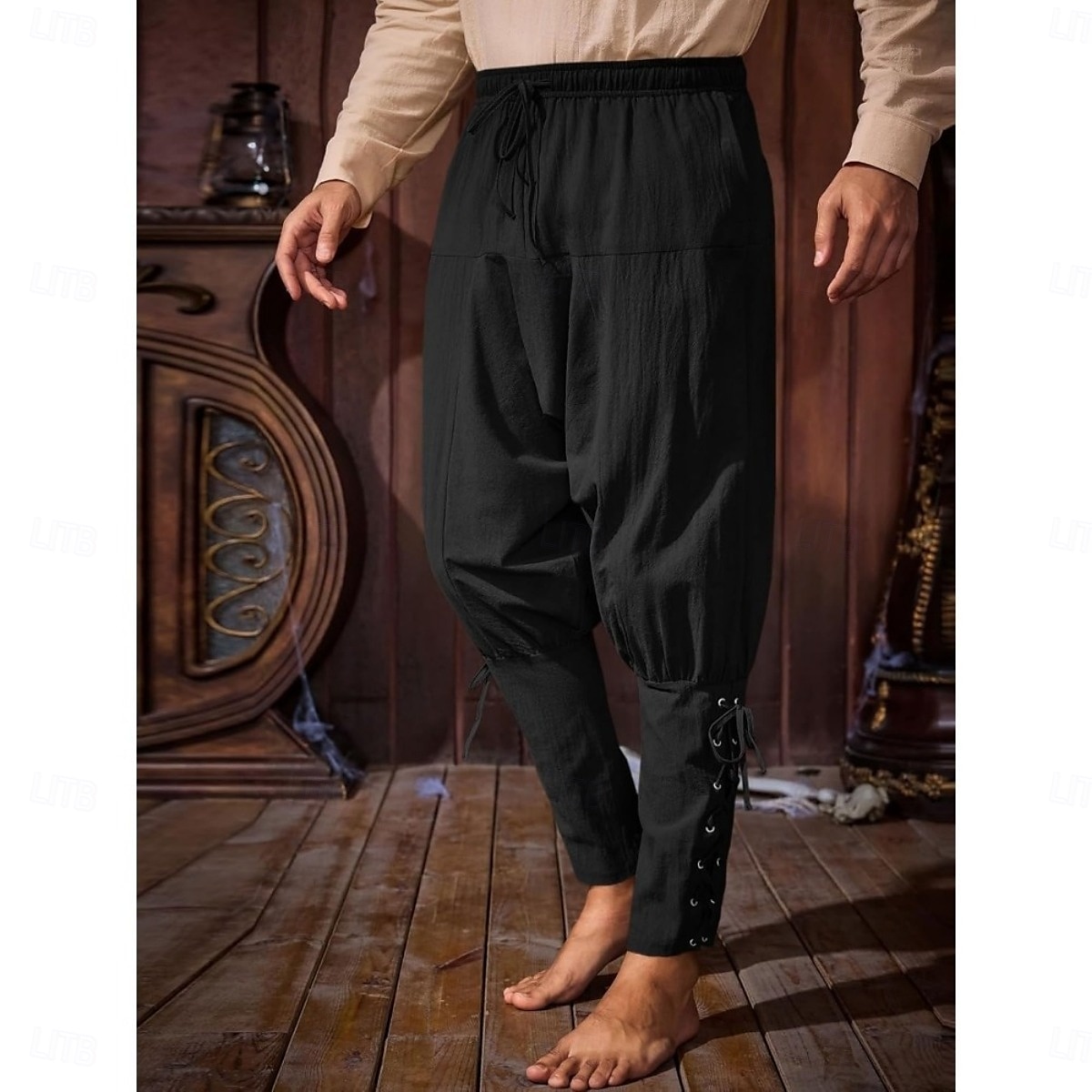 Punk és gótika Középkori Steampunk Nadrágok Egyenes lábú motoros nadrág Férfi Alkalmi / Napi Felnőttek Nadrágok 2025 - $24.99 –P8