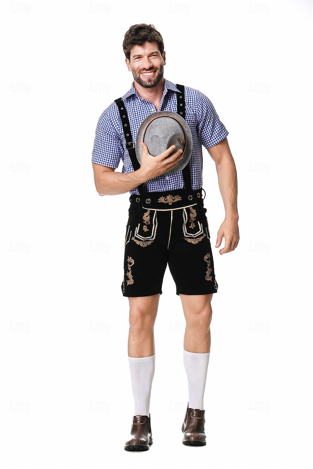 Oktoberfest Lederhosen Camisas Sombrero alpino bávaro Alemán alpino prados Hombre Fiesta Festival de Cerveza Paño de estilo tradicional 2026 - $61.99 –P27