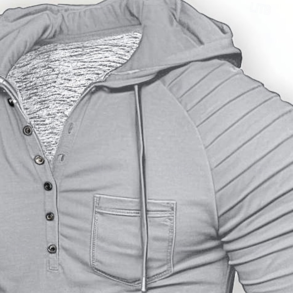 Homme T-shirt manche longue Henley Hiver Printemps & Automne Toutes saisons Couleur Unie Uni Tricots Quotidien Occasionnel À capuche Extérieur Décontracté Occasionnel Bleu marine Blanche Gris clair de 2025 ? $18.99 –P4