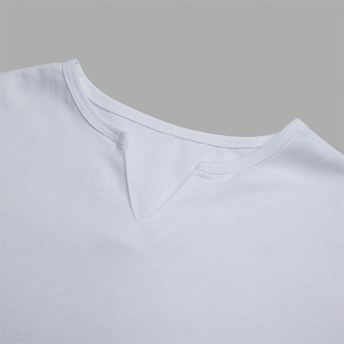 Homens Camiseta Manga Curta Decote V Verão Tecido Moda Clássico Casual Puro Rua Casual Esportes Branco Azul Cinzento Top Tee para Homens de 2025 por $12.99 –P7