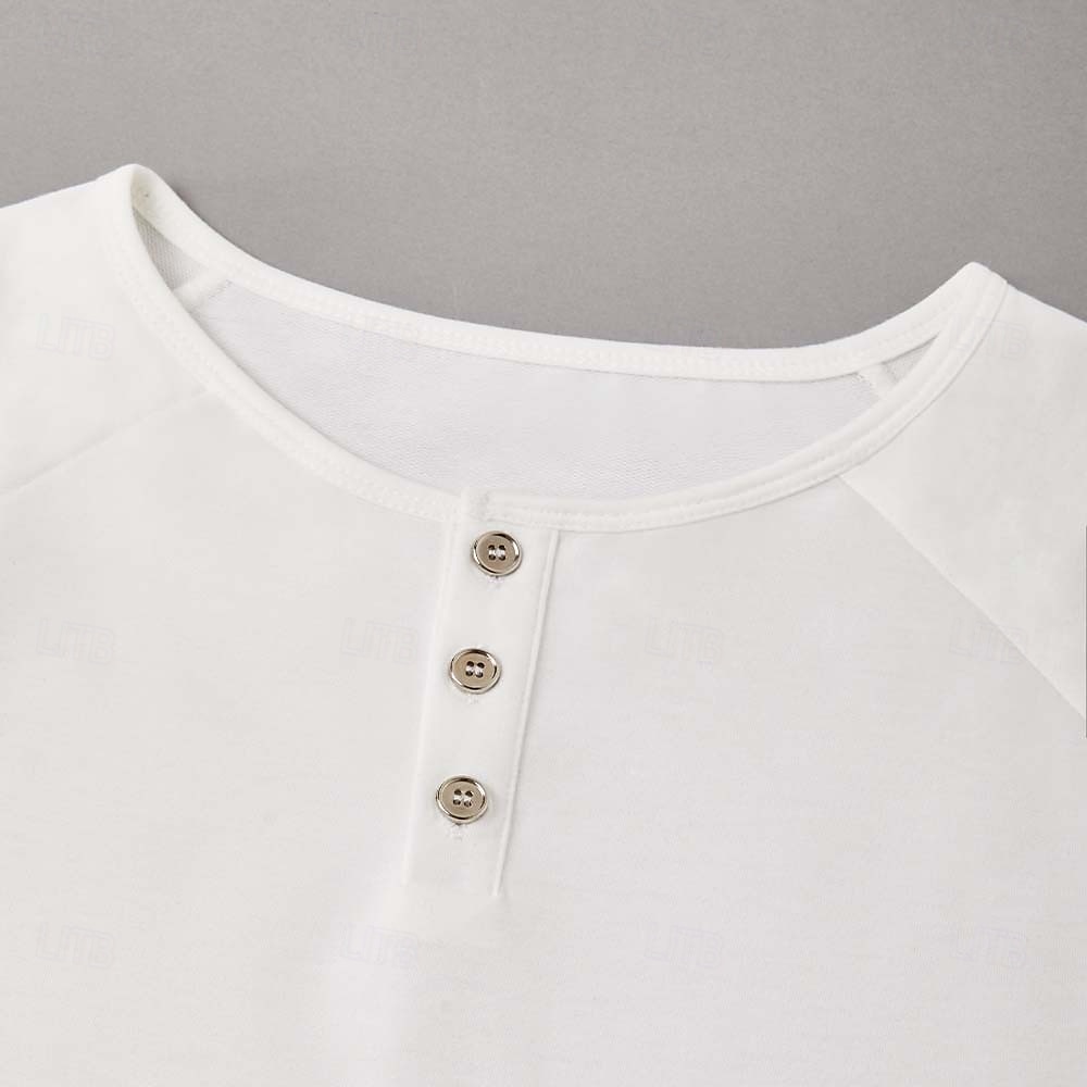 Miesten T-paita Henley-paita Pitkähihainen paita Pitkähihainen Tavallinen Muoti Suunnittelija Perus Perinteinen Henley Loma Katu Bile 봄 & Syksy Musta Valkoinen Laivaston sininen Henley T-paita 2025 - $16.49 –P6