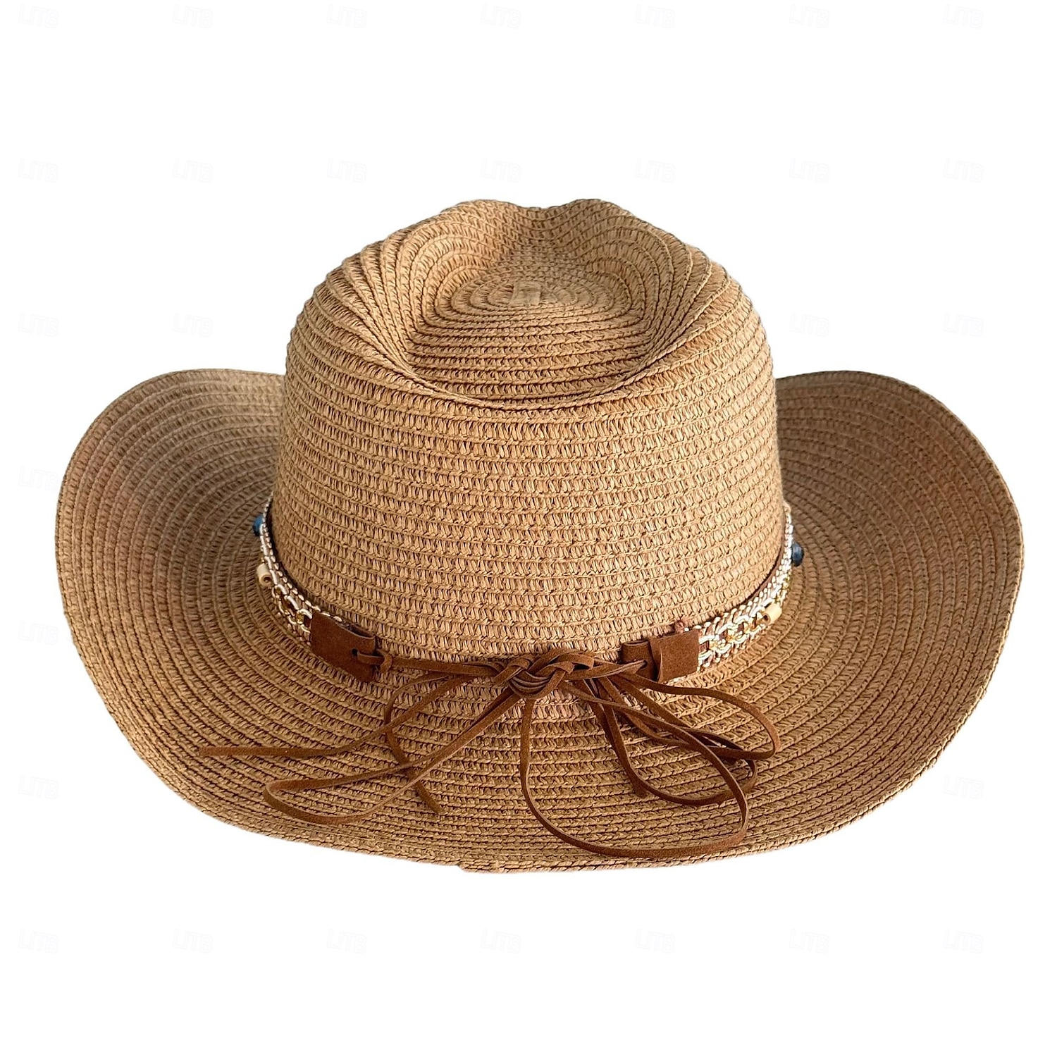 retró divatos cowboy kalapok retró divatos nagy ereszű, ívelt szélű, kemény szalma western cowboy kalapok utazáshoz mindenféle strandkalap férfiaknak és nőknek 2025 - $16.99 –P8