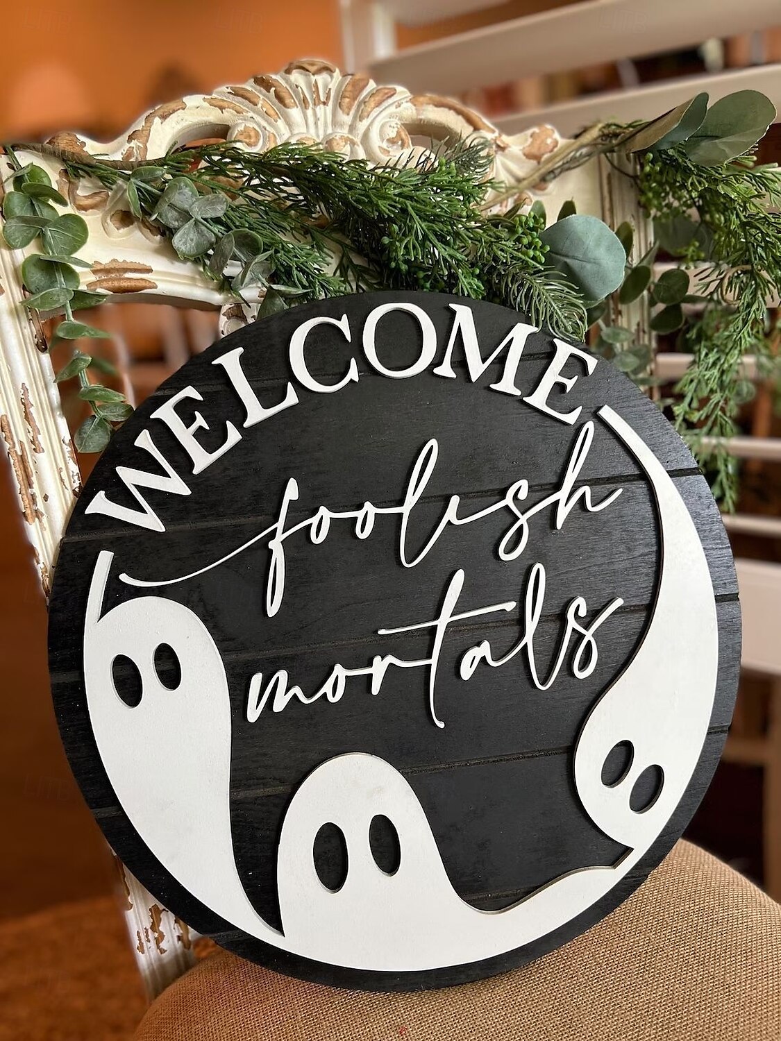 halloween etuoven seppele ovenripustin aave tervetuloa oven numero puinen käsityöt riipus 2025 - $21.99 –P7