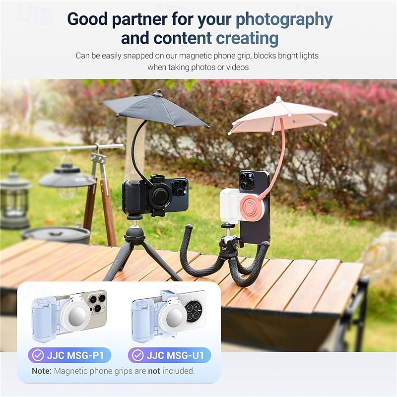 магнитный зонт для телефона от солнца, уличный солнцезащитный козырек для телефона с гибким углом наклона &вращающееся кольцо для телефона-зонтика для iPhone 16 15 14 13 12 pro maxmag-safe case 2025 - $20.99 –P4