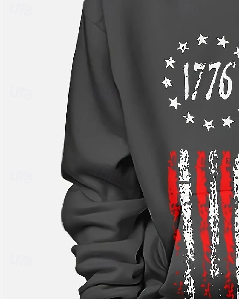 Pojkar 3D Flagga Huvtröja Långärmad Vår Höst Mode Streetwear Barn 4-12 år Huva Utomhus Ledigt Dagligen Normal 2025 - $18.99 –P4
