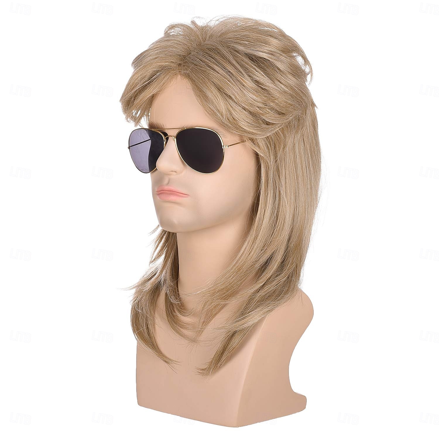 Men's 70s 80s Mullet Style Blonde Hair Wig Glam Rock-Rocker Wig Perfect for Halloween Cosplay DIY Themed Costume Party 2025 - $24.99 –P2