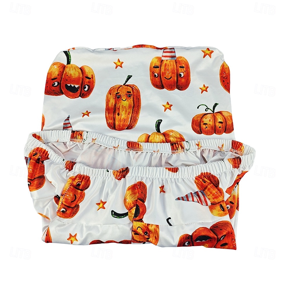 Stuhlhussen für Esszimmerstühle mit Halloween-Aufdruck – festliches, gruseliges Design, dehnbar und strapazierfähig, perfekt als Partydekoration im Esszimmer. 2025 - $12.49 –P9