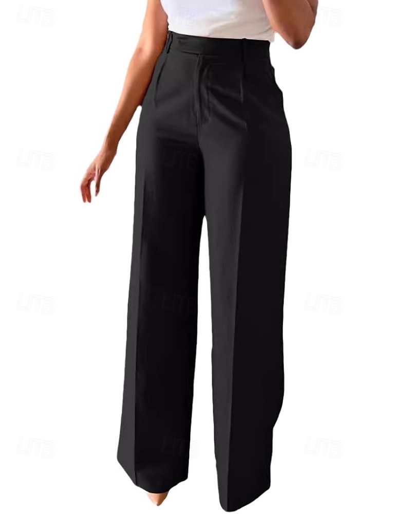 Per donna Pantaloni Eleganti Gamba larga Streetwear Casual Lunghezza intera Naturale Semplice Tasca Elastico in vita Comodo All'aperto Confortevole All'aperto Vacanza Abbigliamento casual alla moda del 2025 a $22.99 –P1