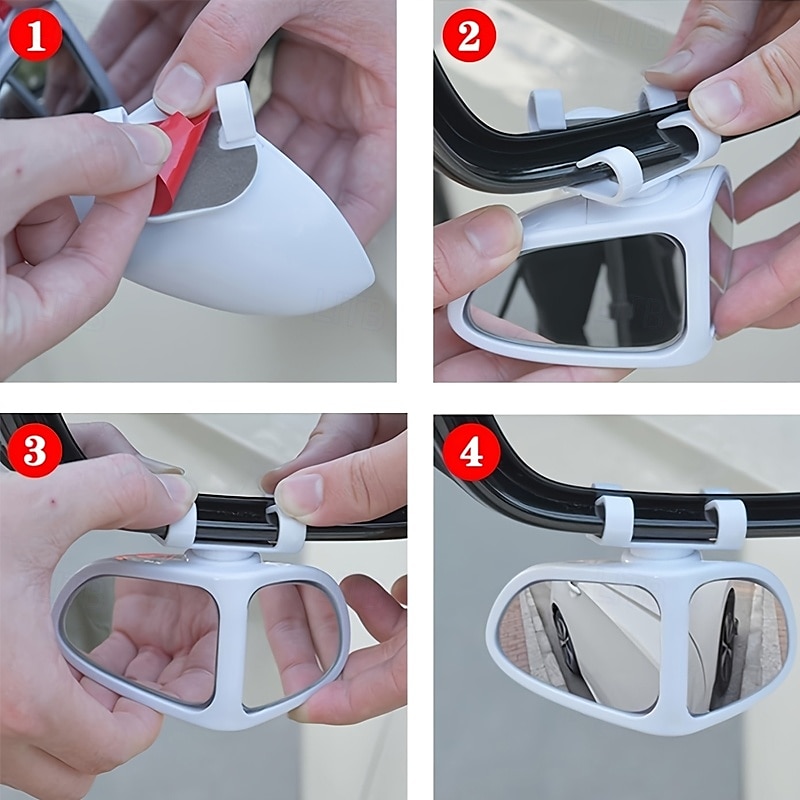 2pcs 360 Rotatable Oval Blind Spot Mirrors  Ultra-Clear Lenses Wide-Angle Front & Rear View Adjustable Mounting Brackets Compatible with Trucks SUVs and Sedans Rear View Mirror Accessories 2025 - $19.99 –P3