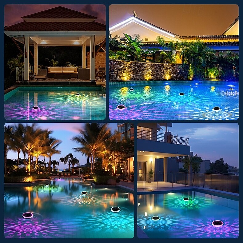 Solar Rechargeable Floating Pool Lights That Float with Remote Control 9 Lighting Timing Mode Waterproof for Inground Pool Bathroom Bathtub Pool Party 2025 - $46.76 –P10