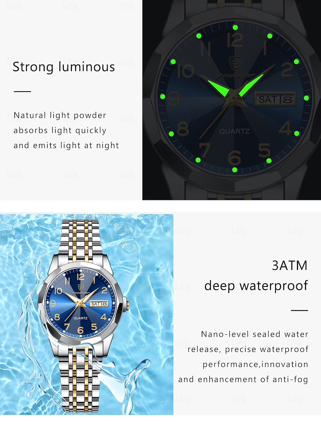 Luxury Ladies Wristwatch Waterproof Luminous Date Week Mother's Day Gift for Women Quartz Watch Stainless Steel 2026 - $36.99 –P9