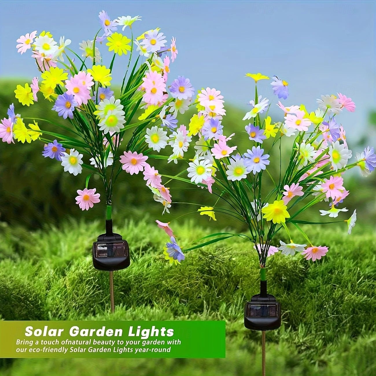 2PCS Solar Simulation Flower Lawn Light LED Path Light Outdoor Waterproof Villa Garden Park Walkway Terrace Driveway Holiday Party Landscape Decoration 2025 - $27.99 –P5