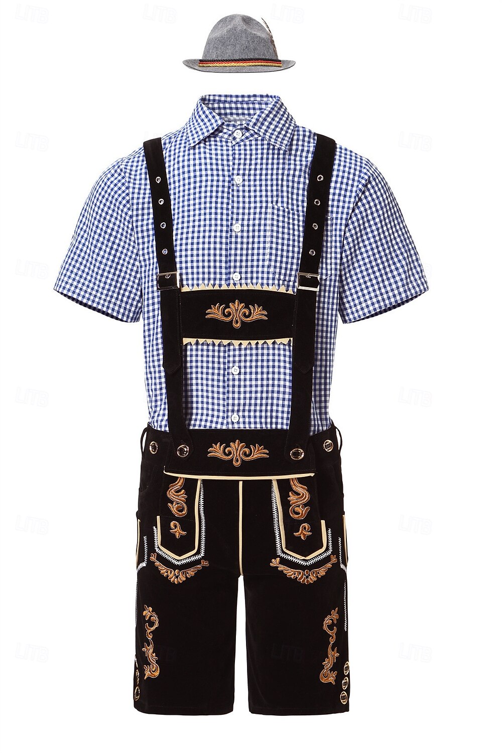 Oktoberfest Lederhosen Camisas Sombrero alpino bávaro Alemán alpino prados Hombre Fiesta Festival de Cerveza Paño de estilo tradicional 2026 - $61.99 –P21