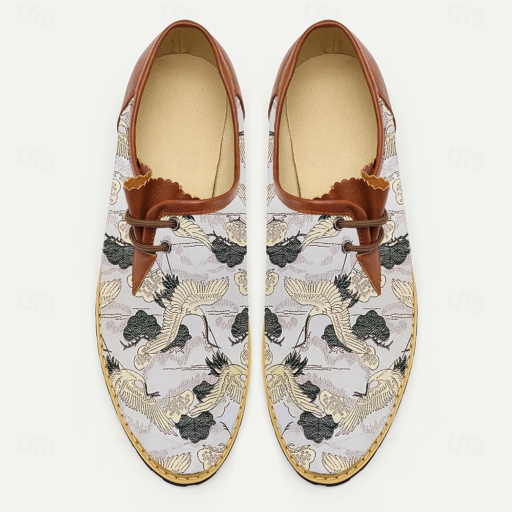 Herresko med blomstertrykk og skinndetaljer – trendy, pustende design, ideell for sommerutflukter, uformelle arrangementer og helgeklær 2025 - $46.99 –P4