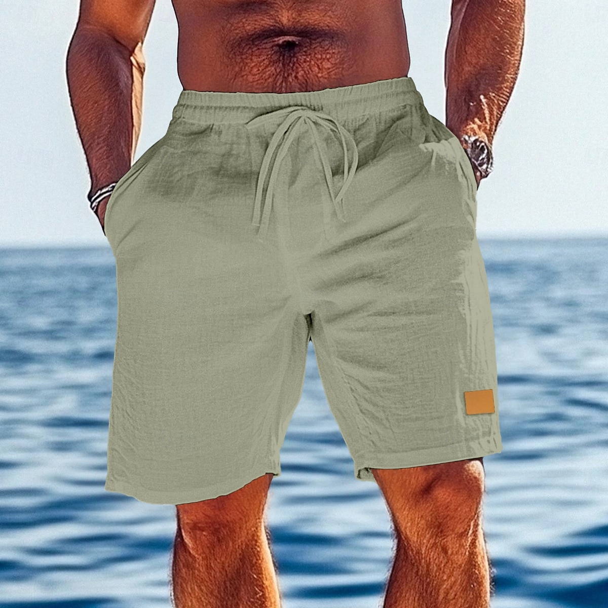 Per uomo Shorts Shorts di Lino Pantaloncini Estivi Shorts da Spiaggia Coulisse Elastico in vita Gamba Dritta Semplice Comodità Traspirante Lunghezza al ginocchio All'aperto Quotidiano Ferie Vacanza del 2025 a $18.99 –P9