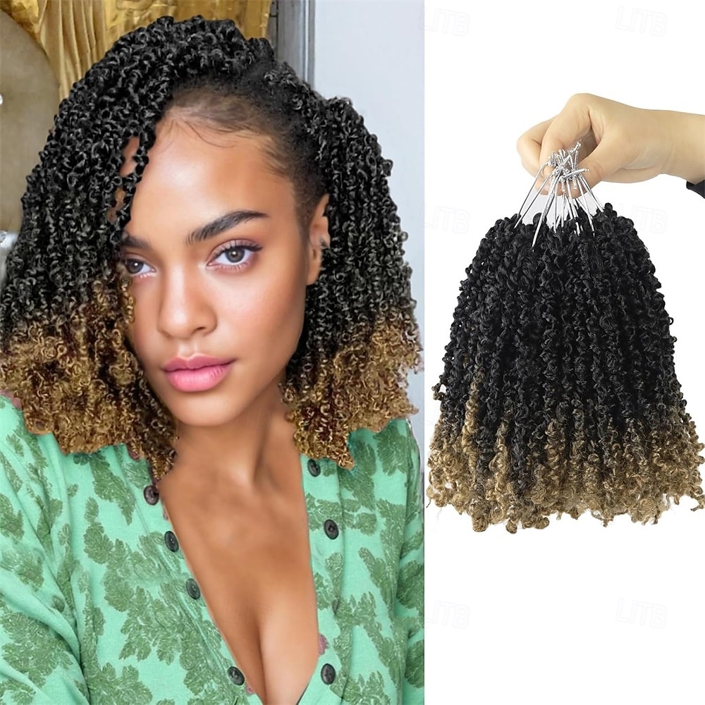 włosy szydełkowe yaki wstępnie zapętlone skręcane brązowe wiosenne mini włosy szydełkowe 8 cali 9 opakowań pasja twist z lokami syntetyczne przedłużki do włosów 2026 - $58.99 –P3