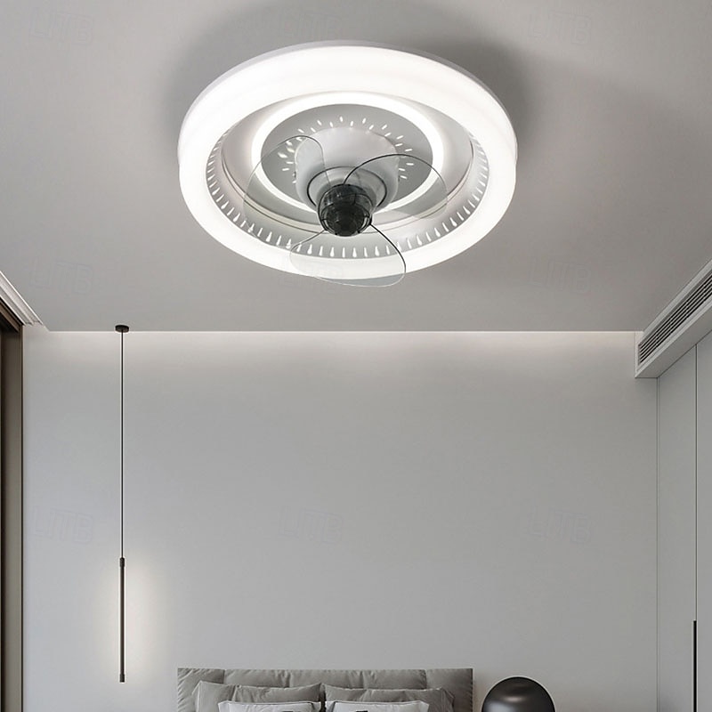 360° oscillerende LED-takviftelys, nordisk luksuriøs smartvifte for soverom/spisestue 2025 - $312.39 –P2