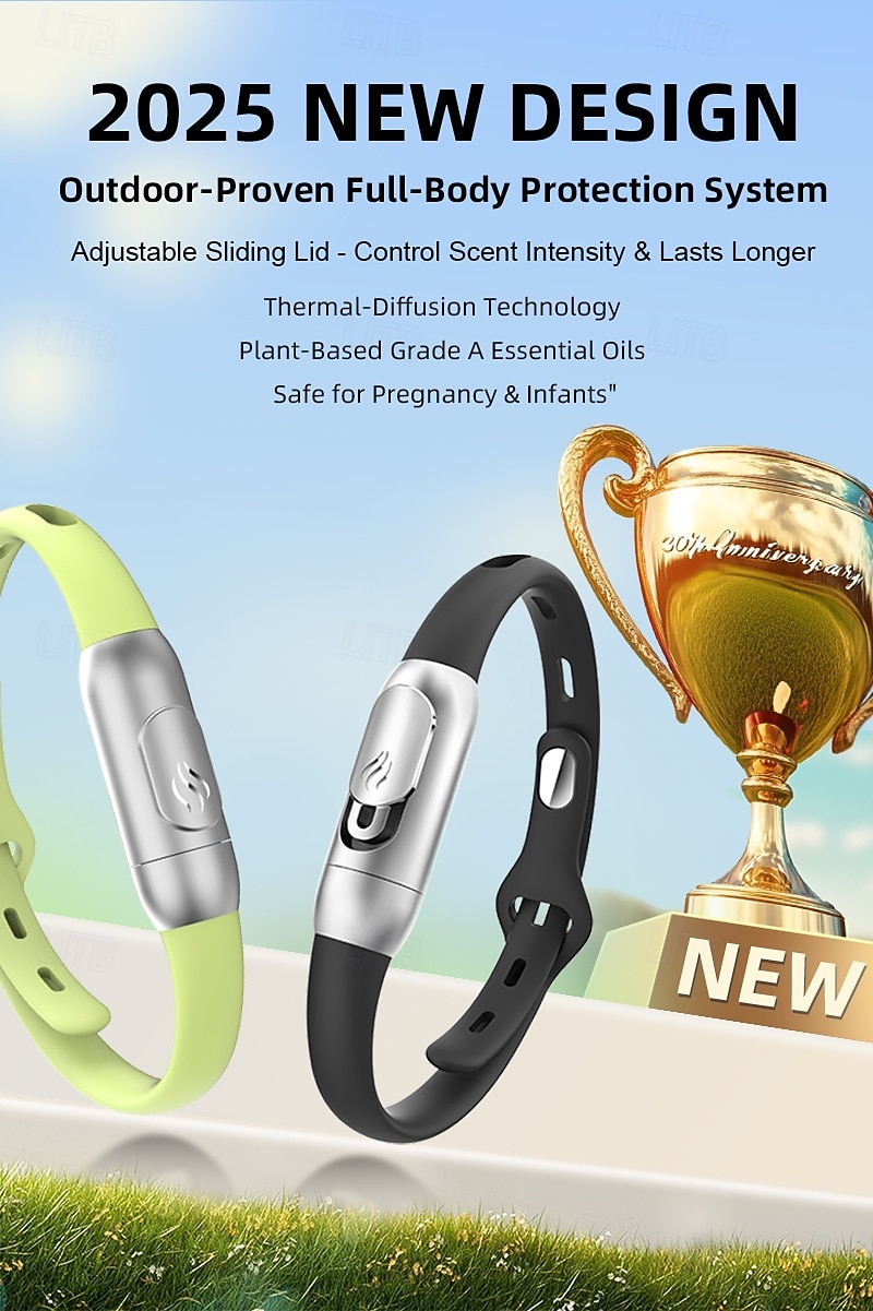 New Plant Essential Oil Mosquito Repellent Wristbands Deet-Free Bands for Effective Insect Repulsion 2026 - $14.99 –P1