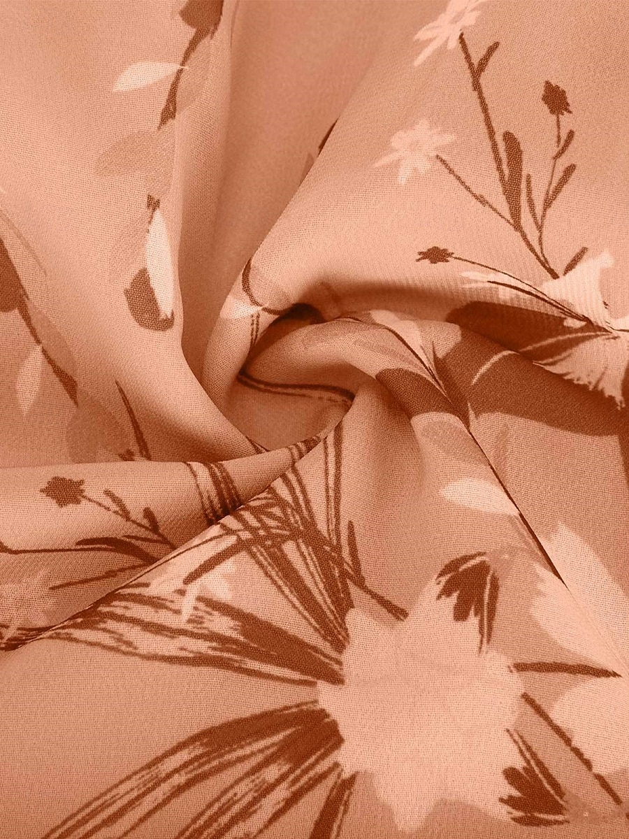 Dam Maxiklänning A linjeklänning Semester Ledigt Boho Utomhus Utekväll Normal Blommig Kortärmad V-hals Purpur Fuchsia Orange Grå Sommar 2025 - $39.99 –P15