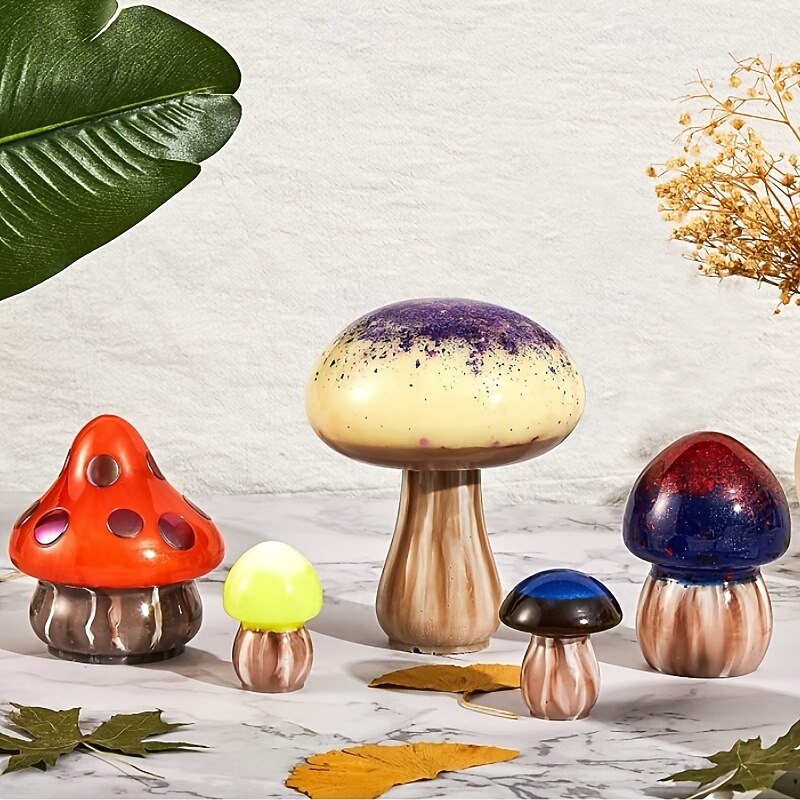 5Pcs Mushroom-Shaped Silicone Molds Set - Create Unique Home Decors with 5 Different Size Molds for Epoxy Resin Casting DIY Craft and Artistic Projects - Ideal for Crafting Jewelry Making 2025 - $43.99 –P6
