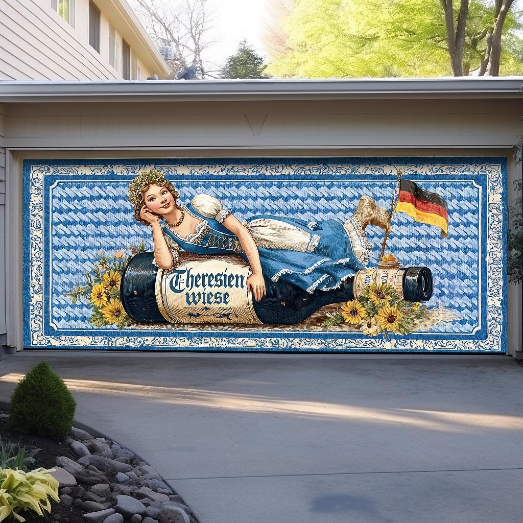 Oktoberfest utendørs garasjeportdeksel banner vakker stor bakteppedekorasjon for utendørs garasjeport hjem veggdekorasjoner arrangement fest parade 2026 - $32.99 –P8