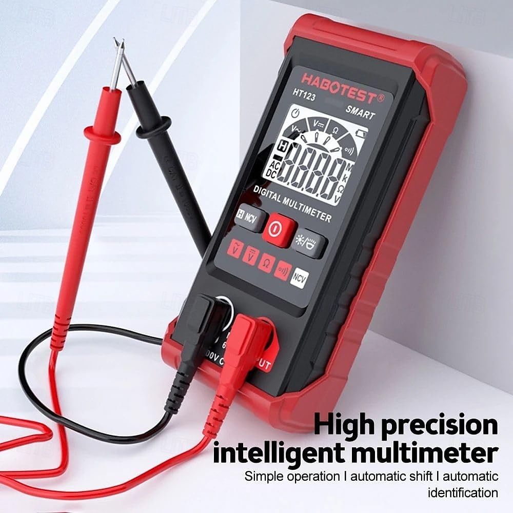 ht123 intelligens digitális multiméter AC/DC feszültség ellenállás folytonosságmérés teszter elektromos ncv multiméter háttérvilágítással 2025 - $29.99 –P3