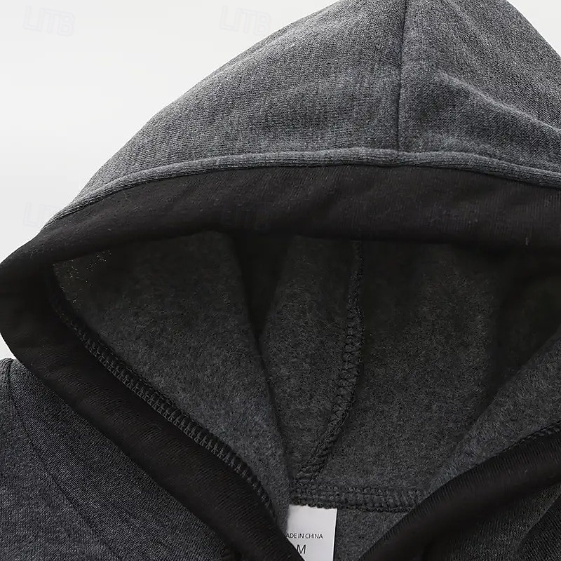 Herr Huvtröja Tröja med tröja Huvtröja i fleece Vin Armégrön Marinblå Grå Huva Färgblock Lappverk Färgblock Ledigt Dagligen Sport Polyester Streetwear Häftig Sportkläder Höst Vinter Kläder Pull Tröjor 2026 - E£1022.81 –P5