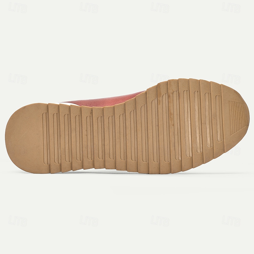 Premium röda lädersneakers för män med mjuk dämpning och slitstark yttersula - bekväm och snygg design, perfekt för vardagsbruk och helgutflykter 2025 - $109.99 –P5