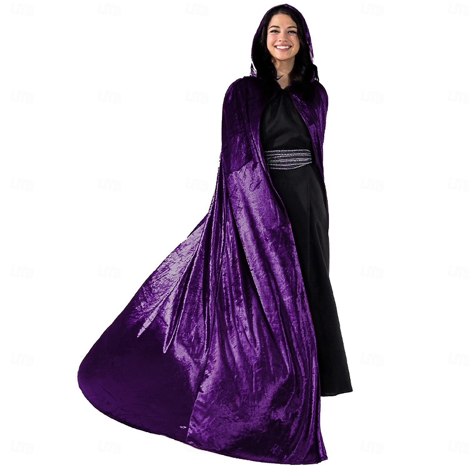 Retro Středověké Punková gotika plášť s kapucí Ren Faire Čerodějnice Čaroděj Viking Unisex Keltské Viking Fantazie předvečer Všech svatých Karneval Výkon Párty Plesová maškaráda Dospělé Přehoz Cel 2025 - $29.99 –P12