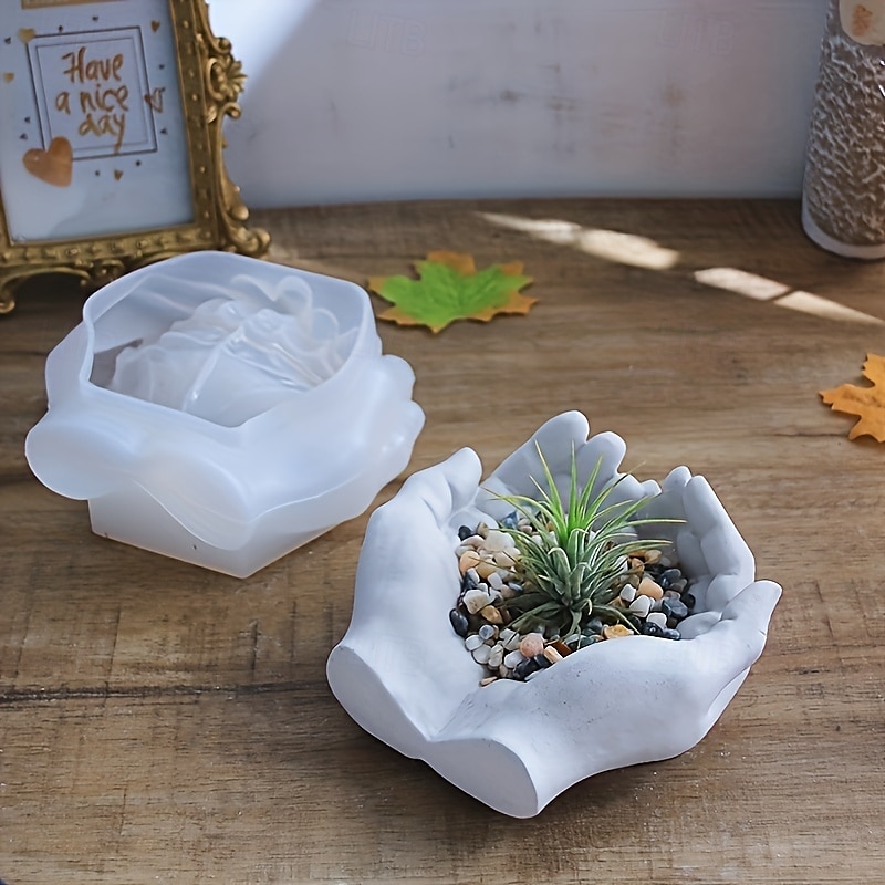 Moule en silicone multifonctionnel en forme de main - idéal pour la fabrication de bijoux en résine, de bougies, de plantes succulentes et de décorations créatives pour la maison - kit de bricolage de 2025 ? $11.99 –P3