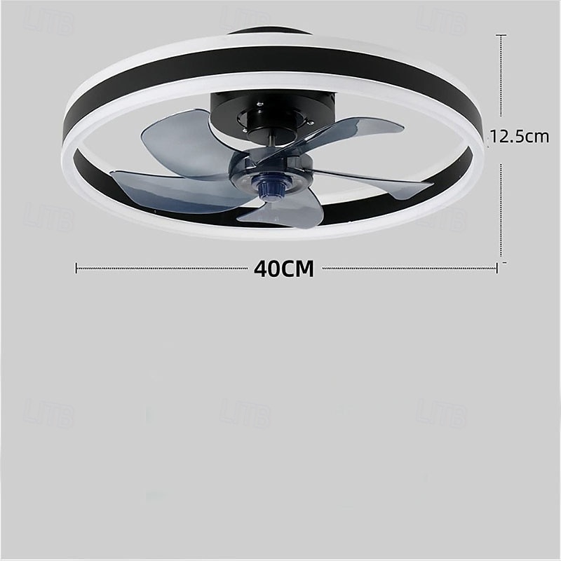 Intelligent Ceiling Fan with Light, Remote Control, Room Decoration, Fan Light, Invisible air Blade, Silent Fan 2025 - $211.59 –P2