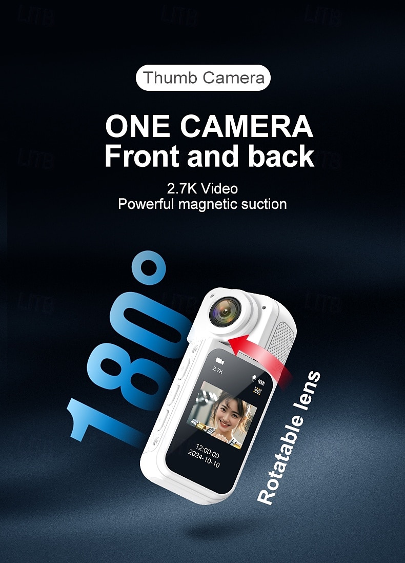 1080P HD Mini Pocket Action Camera Wifi 180 Rotatable Lens Portable Outdoor Sports Action Cam with 1.47 IPS Screen Magnetic TF 2025 - $58.99 –P1