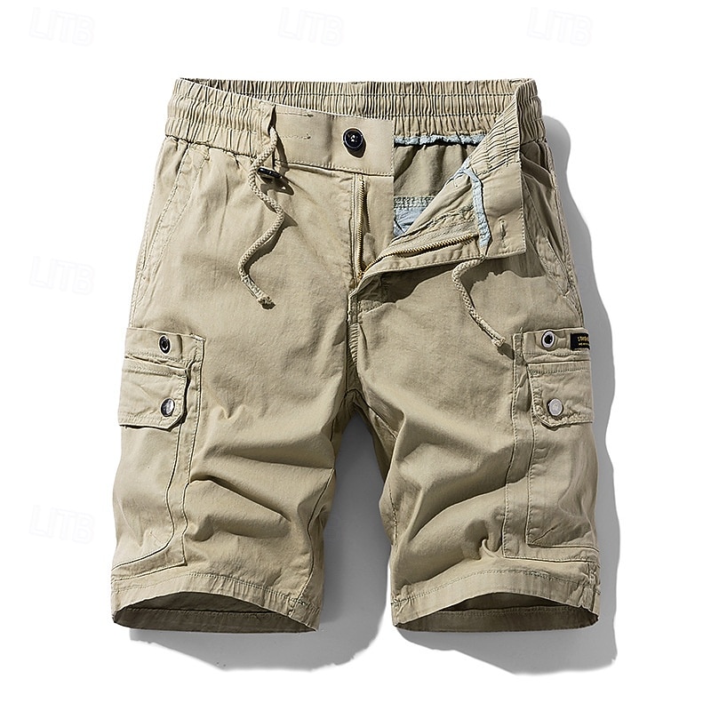 Per uomo Pantaloncini cargo Shorts Pantaloncini Estivi Coulisse Elastico in vita Multi-tasche Semplice Comodità Indossabile Lunghezza al ginocchio All'aperto Sport Quotidiano Moda Casual Nero Cachi del 2025 a $34.99 –P12