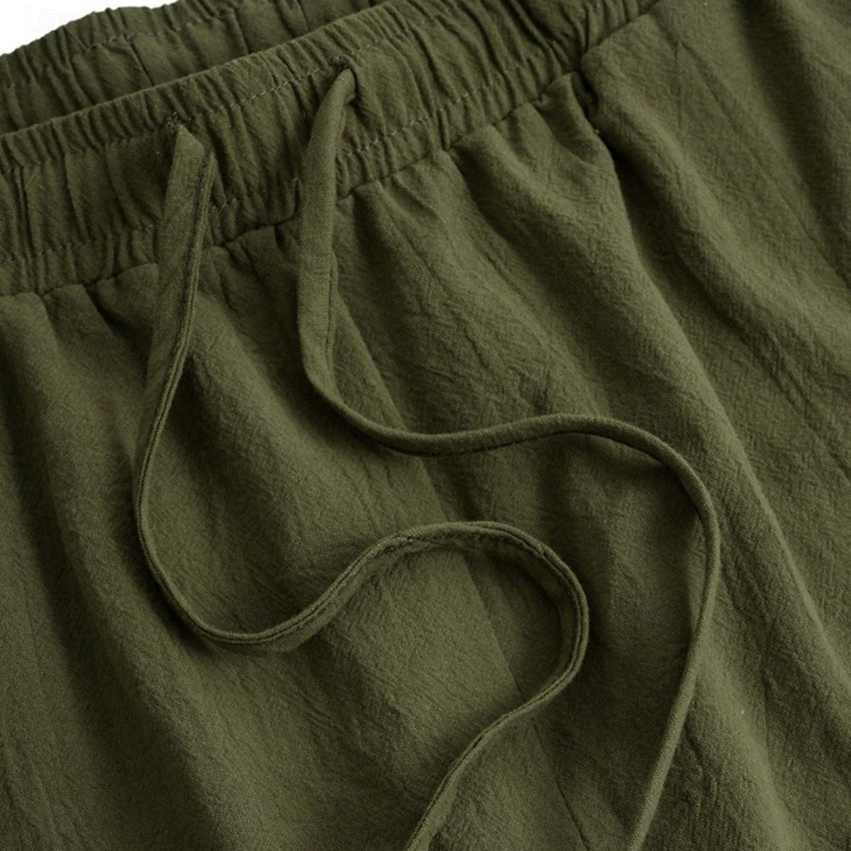 Men's Cargo Pants Trousers Shorts Summer Pants Beach Pants Drawstring Elastic Waist Multi Pocket Solid Color Plain Comfort Breathable Full Length Outdoor Daily Holiday Vacation Fashion Black White 2025 - $25.99 –P10