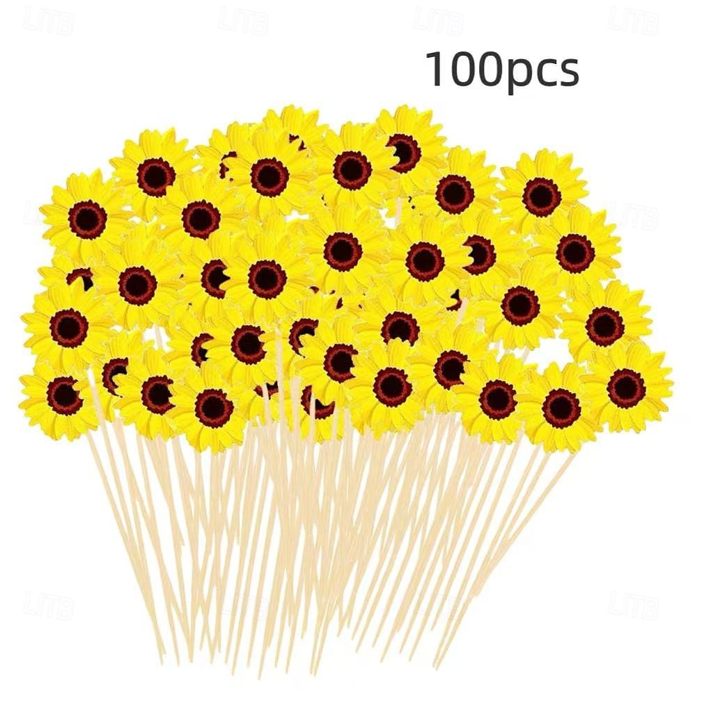 100PCS Cake Baking Decoration Picks, Disposable Fruit Skewers for Cakes, Desserts, Fruit Party Sticks, and Party Food Accessories 2025 - $26.99 –P10