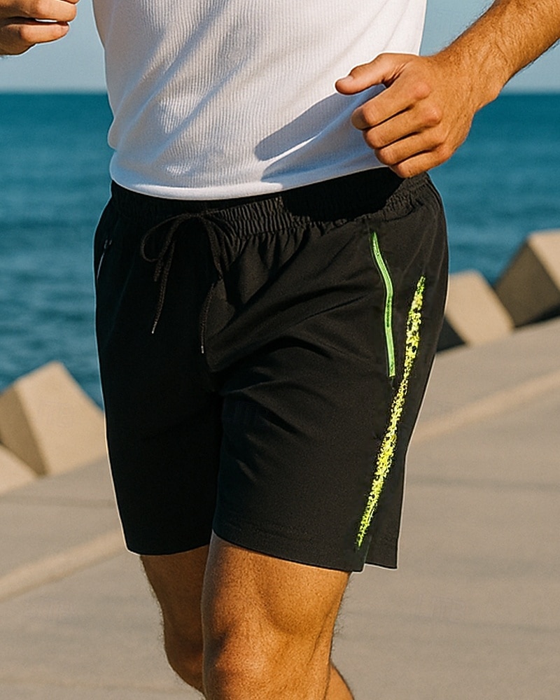 Муж. Шорты для бега спортивные штаны Эластичный пояс Шорты Повседневные Для занятий спортом Лето Быстровысыхающий Легкость Эластичный Дышащий Теннис Гольф Бег Стандартный Спортивная одежда 2026 - $19.49 –P4