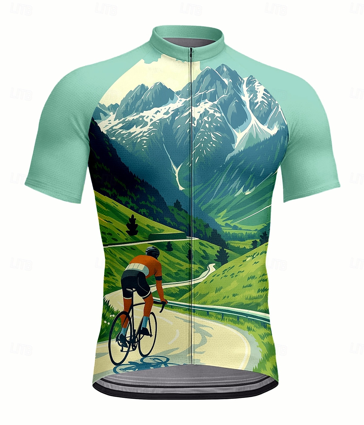 Homme Maillot de cyclisme Manche Courte Cyclisme Maillot Top avec 3 poches arrière Résistant aux UV Séchage Rapide Fermeture Éclair Frontale Bandes réfléchissantes Vert Des sports Vêtement Tenue de 2025 ? $28.99 –P1