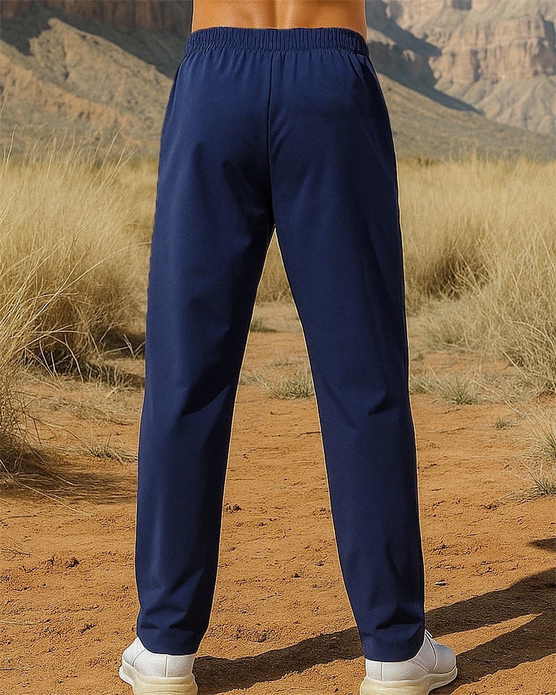 Herr Vandringsbyxor vandringsbyxor Utomhus Normal Vattentät Snabb tork Lättvikt Andningsfunktion Byxa Elastisk midja Svart Marinblå Camping / vandring Golf Löpning S M L XL XXL 2025 - $18.39 –P2