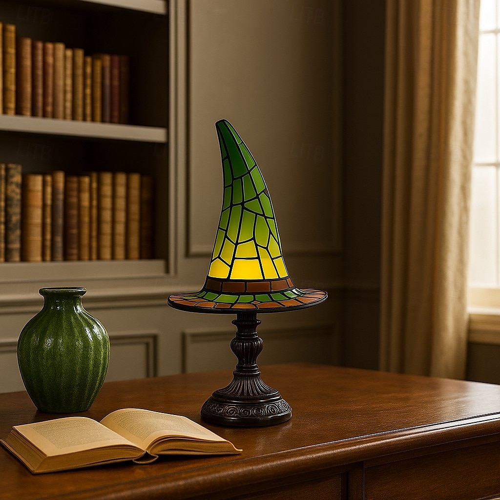 1 шт. ретро смоляная шляпа ведьмы светильник уникальный ночной светильник для спальни прикроватный светильник атмосфера праздника Хэллоуин декоративный светильник usb-разъем 2026 - $33.99 –P15